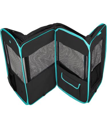 Pawdle Deluxe Portable Pet Playpen with Travel Case and Shaded Cover - Small Black - Buy Online on SooperMarket.com