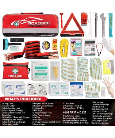 General Medi 127 in 1 Car Breakdown & First Aid Kit | Ultimate Vehicle Emergency Assistance Set - Buy Online on SooperMarket.com