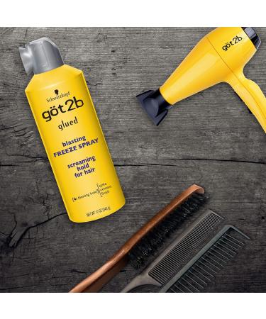 Got2B Glued Blasting Freeze Hairspray 12 oz Pack of 2 & Ultra Glued Invincible Styling Gel 2-6 oz Tubes + 1 Travel 1.25 oz Tube Blasting Freeze Spray 12 Fl Oz (Pack of 2) Hairspray + Styling Gel 2 - 6 oz - Buy Online on SooperMarket.com