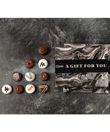 Vegan Gluten Free Chocolate Covered Cookies Gift Basket | Handcrafted Gourmet Treats for Holidays | Perfect for Hostess and Corporate Gifts | 12 Count | Kosher Certified | Black Marble Design - Buy Online on SooperMarket.com