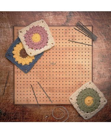 Olikraft Handcrafted Wooden Blocking Board - Excellent Gifts for Knitting Crochet and Granny Squares Lovers - Full Kit with 50 4-inches Stainless Steel Rod Pins  Stand Included (11 inches) - Buy Online on SooperMarket.com