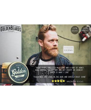 3 Oz Organic & Natural Hair Pomade Wax for Perfect Shine - Handcrafted in Denmark - Medium Hold for Long & Short Hair - Unisex - Buy Online on SooperMarket.com