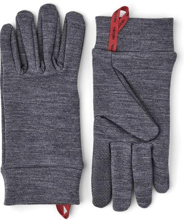 Hestra Touch Point Warmth Liner - Machine Washable, Touch Screen Compatible, Grey, Size 9 - Buy Online on SooperMarket.com