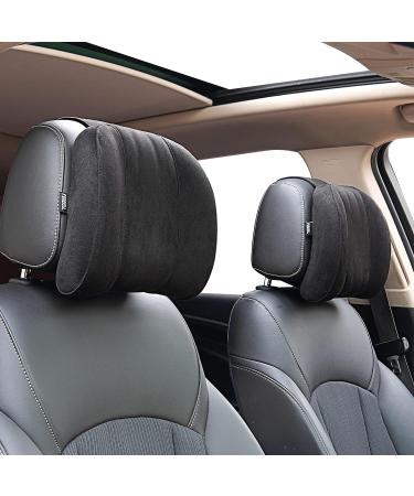 Forbell Memory Cotton Car Headrest Neck Pillow - Suede Black Car Accessories - Buy Online on SooperMarket.com