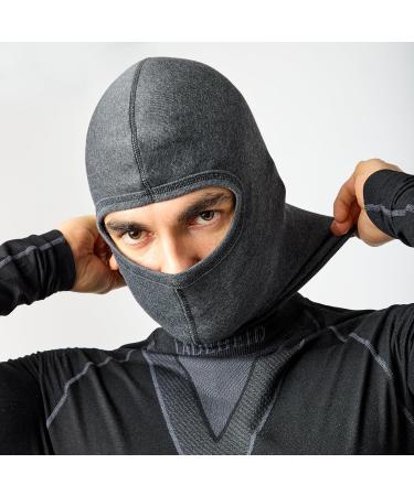 Chargingheid Sturmaske Motorcycle Balaclava - Thermal Ski Mask for Men & Women | Moisture Absorbent Comfort Fit - La-127 M-L Graphite/Melange-2 - Buy Online on SooperMarket.com