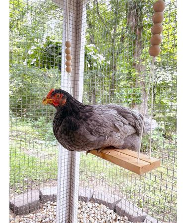 Handmade USA Chicken Swing Toy for Coop - Natural & Durable Perch for Rooster, Hens, Chicks - Entertainment & Stress Relief for Poultry & Parrots - Buy Online on SooperMarket.com