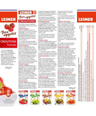 Leimer Croutons Tomato - Pack of 5 (5 x 100g) | Buy Internationally | Fresh & Crunchy Topping - Buy Online on SooperMarket.com