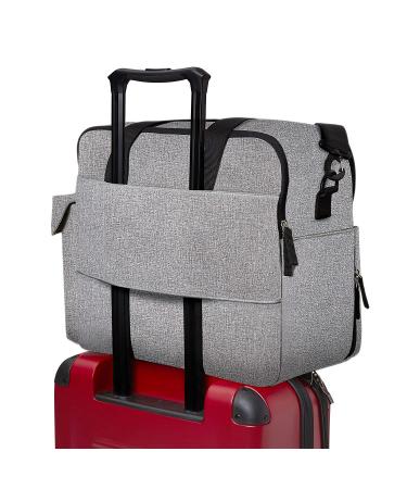 Skip Hop Diaper Bag Iconic Duo Weekender - Extra Large Capacity with Changing Pad & Stroller Attachment - Grey Melange - Buy Online on SooperMarket.com