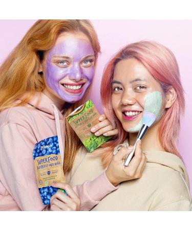 7th Heaven Superfood Skincare Gift Set Contains 4 Cleansing and Revitalising Face Masks Linen Cosmetic Bag and Body Sponge - Buy Online on SooperMarket.com