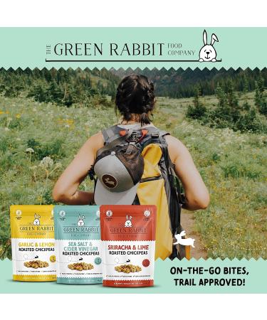 The Green Rabbit Gluten Free Roasted Chickpeas 3 Flavour Variety Pack - Healthy Snacks High in Plant-Based Protein & Fibre - Low in Fat Sugar & Calories - Vegetarian & Vegan Friendly - 6 Packs x 60g - Buy Online on SooperMarket.com