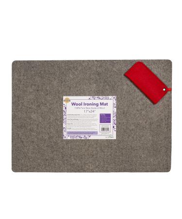 Ecoigy 17 x 24 Wool Ironing Pad 1/2 Thick Wool Pressing Mat for Quilting 100% New Zealand Wool Quilting Mat Quilting Supplies and Notions Best Ironing Mat with a Bonus Eyeglasses Case