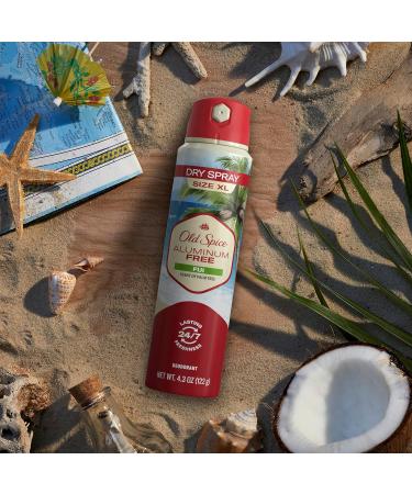 Old Spice Men's Aluminum Free Deodorant Dry Body Spray Fiji 24/7 Odor Protection 4.3oz (Pack of 3) - Buy Online on SooperMarket.com
