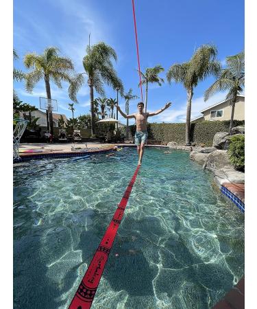 ZenMonkey Slackline Kit with Overhead Training Line, Arm Trainer, Tree Protectors, Carry Bag & Instructions - 60ft - Easy Setup for Family, Kids & Adults - Buy Online on SooperMarket.com