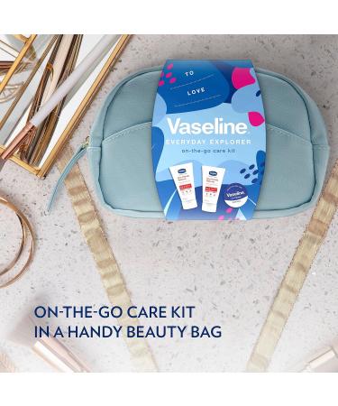 Vaseline On-The-Go Beauty Bag Gift Set: 2 Anti-Bac Hand Creams & Lip Balm for Moisturized Lips & Hands - 3 Piece Set (NEW 2023) - Buy Online on SooperMarket.com