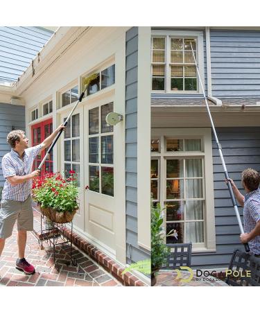 DocaPole Window Squeegee and Scrubber Combo Attachment with 3 Blades - Fits Any DocaPole - Single Pivot - Buy Online on SooperMarket.com