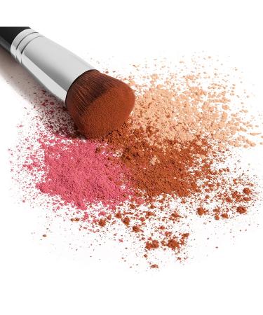 Round Kabuki Makeup Brush for Liquid, Cream, Mineral & Powder Foundation - Prime Quality Design with Carrying Case & E-Book - Buy Online on SooperMarket.com