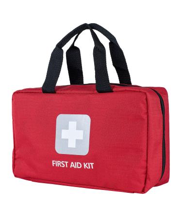 Thrive Home Essentials First Aid Kit - 291 FSA HSA Approved Products Includes Multi-Sized Bandage, Gauze, Wipes, Scissors, Gloves, Whistle, Tape, Ice Pack, and More for Car, Camping, Travel 291 Piece - Bag