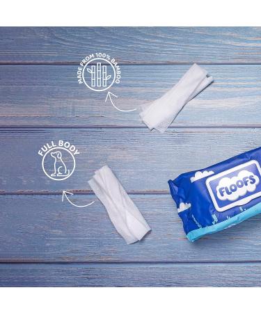 Floofs Wet Wipes for Dogs & Cats | 100 Perfume-Free Antibacterial Hypoallergenic Cleaning Towels | 15x20cm | Ideal Dog Wipes for Sensitive Skin - Buy Online on SooperMarket.com