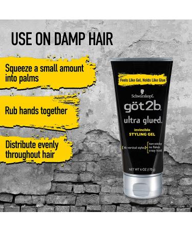 got2b Ultra Glued Invincible Styling Gel 6 oz Unscented - 1 Pack - Buy Online on SooperMarket.com