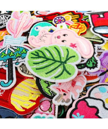 NICEVINYL 100Pcs Random Iron on Patches for Clothing - Assorted Funny Embroidered Appliques for DIY Clothes Repair - Buy Online on SooperMarket.com