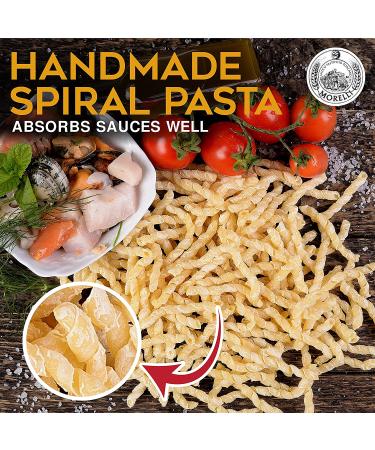 Organic Morelli Spiral Pasta - Protein-Rich Italian Durum Wheat Semolina Pasta - Ancient Grains, All Natural Gourmet - Busiate (Trofie Gemelli) 17.6 Oz, Pack of 2 - Buy Online on SooperMarket.com