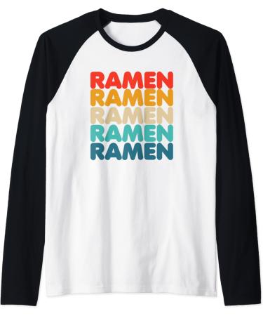 Ramen Ramen Ramen Vintage 70s Asian Noodles Love 2 Raglan Baseball Tee