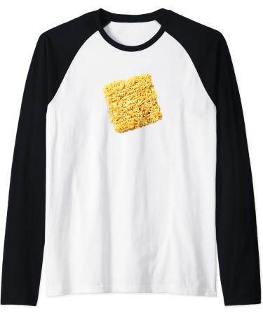 Dry Ramen Noodle Brick Raglan Baseball Tee
