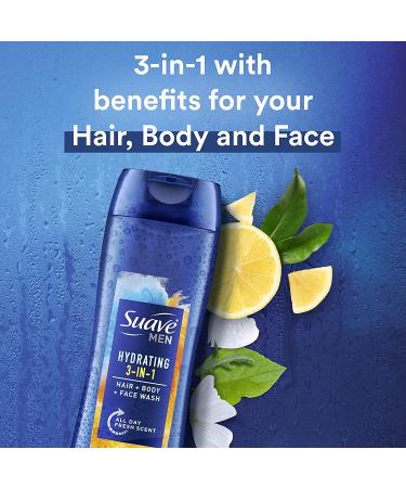 Suave Men 3in1: Hair, Body & Face Wash for Men - 15 oz (Pack of 6) - Buy Online on SooperMarket.com