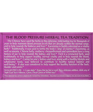 Triple Leaf Tea Blood Pressure Support - 20 Bags (1.06 oz) for Healthy Living - Buy Online on SooperMarket.com