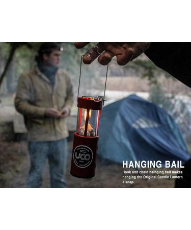UCO Original Candle Lantern Kit - Red Powder Coated - Perfect for Camping & Outdoor Adventures - International Shipping Available - Buy Online on SooperMarket.com