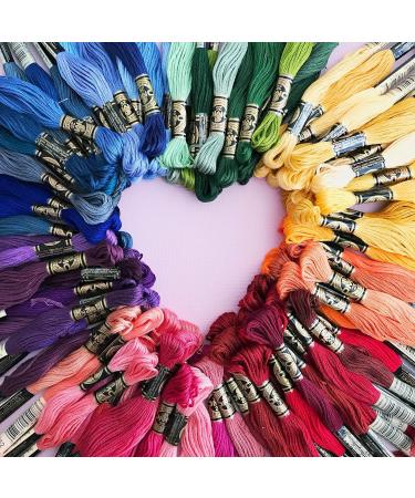DMC Embroidery Floss Pack - 36 Popular Colors Bundle with Cotton White/Black Thread & Cross Stitch Needles - Buy Online on SooperMarket.com