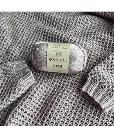 Estako Royal Cotton 100% Mercerized Giza Cotton Yarn - Super Fino 1 Skein in Black for Crochet & Knitting - 1.76 Oz (50g) / 137 Yrds (125m) - Buy Online on SooperMarket.com