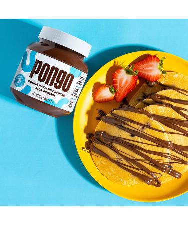 Pongo Cocoa Hazelnut Protein Spread - Low Sugar, Low Carb, Keto-Friendly, 13oz | No Palm Oil, No Artificial Sweeteners - Buy Online on SooperMarket.com