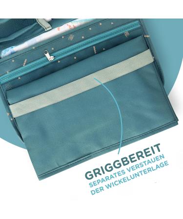 Buy Jubi Baby Diaper Bag with Changing Mat - Stylish Small Diaper Bag (Green-Blue) for On-the-Go Convenience | International Shipping Available - Buy Online on SooperMarket.com