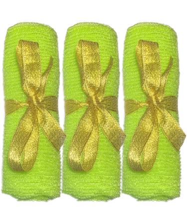 3 pcs/Set Long Home Sauna Spa Exfoliating Nylon Bath Cloth/Towel - Body Back Scrubber - Magic Shower Washcloth for Body - Shower Scrubber - Remove Dead Skin - Great for Skin Care in The Bath