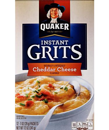 Quaker Instant Grits Cheddar Cheese, 12 ct 1 Ounce (Pack of 12)