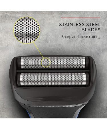 Remington PF7300 F3 Comfort Series Foil Shaver - Men's Electric Razor | Black/Blue - Buy Online on SooperMarket.com