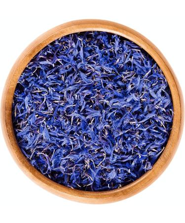 Pure Blue Cornflower Petals - Dried Grown in Germany - Natural Grown Herbal Flowers for for Homemade Lattes Tea Blends Bath Salts Gifts Crafts (Centaurea cyanus) - Buy Online on SooperMarket.com