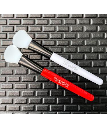 TRU BARBER 2PCS Silicone Face Mask Brush Mask Beauty Tool Soft Silicone Facial Mud Mask Applicator Brush Hairless Lotion Black mask Applicator Tools