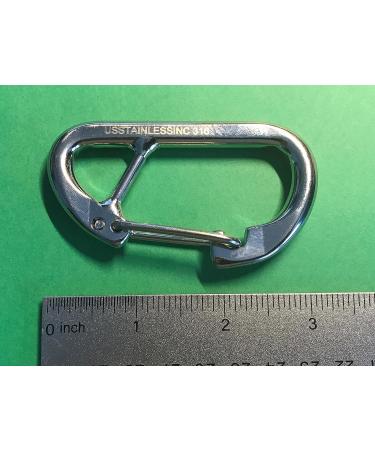 Stainless Steel 316 Spring Hook Carabiner 5/16" (8mm) Marine Grade Safety Clip Forged - Buy Online on SooperMarket.com