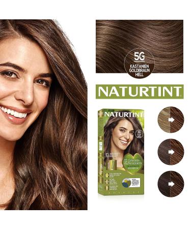Natureint Biobased Hair Color No Ammonia 5G Chestnut Brown Light - 3 Pack | 510ml - High Natural Ingredients - Buy Online on SooperMarket.com