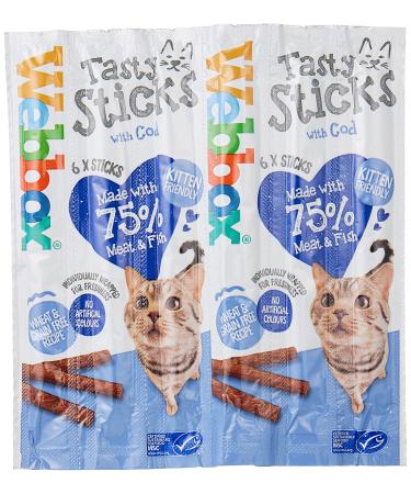 Webbox Cats Delight Tasty Sticks with Cod 6 x 30g Tasty Sticks with Cod 180 g (Pack of 1)