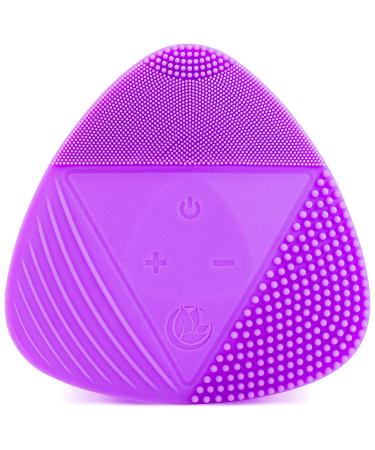 Silicone Sonic Facial Cleansing Brush - Best Beauty Massager for Normal  Sensitive  Combination Skin - Deep Cleaning Exfoliating Face Scrubber  Waterproof & Rechargeable Cleanser Tool (Purple)