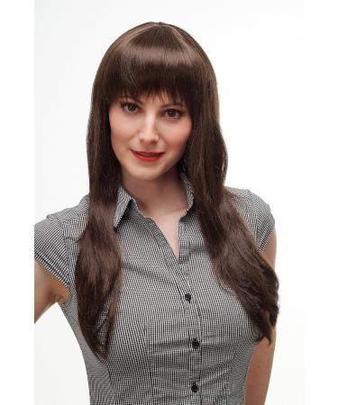 WIG ME UP 3413-6 Brown Long Straight Wig with Prominent Wide Bangs - Perfect for Stylish Looks - Buy Online on SooperMarket.com