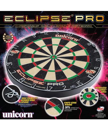 Unicorn Eclipse Pro Dart Board - Ultra Slim Segmentation for Increased Scoring | 30% Thinner Than Conventional Boards - Buy Online on SooperMarket.com