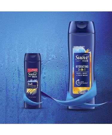Suave Men 3in1: Hair, Body & Face Wash for Men - 15 oz (Pack of 6) - Buy Online on SooperMarket.com