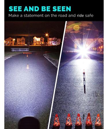 Bike Lights for Night Riding  USB Rechargeable Shark 300 Ultra Bright LED Bike Lights Front and Back Safety Tail Light Included  Bicycle Light Compatible with Mountain  Road  Kids & City Bicycles - Buy Online on SooperMarket.com