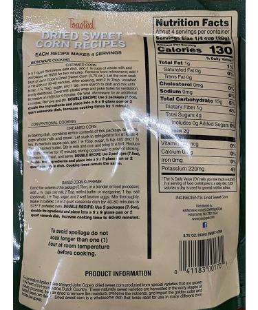Copes Corn Sweet Dried 3.75 oz (3 pack) - Delicious and Convenient Snack! - Buy Online on SooperMarket.com