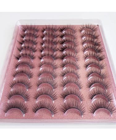PURELEOR 20 Pairs False Eyelashes 4 Styles Mixed 3D Faux Mink Lashes Fake Eyelash(Mixed-03) - Buy Online on SooperMarket.com