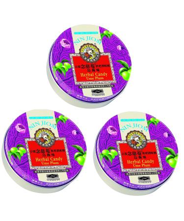 Nin Jiom Herbal Candy- 3 Tins (Ume Plum)